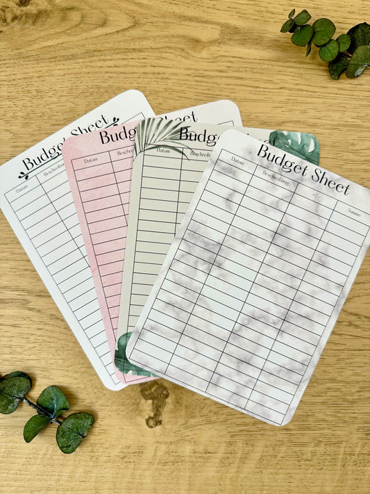 Budget Sheets A5