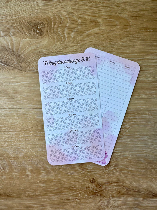 Mini Kleingeld Challenge 83 € (inkl. Budget Sheet)