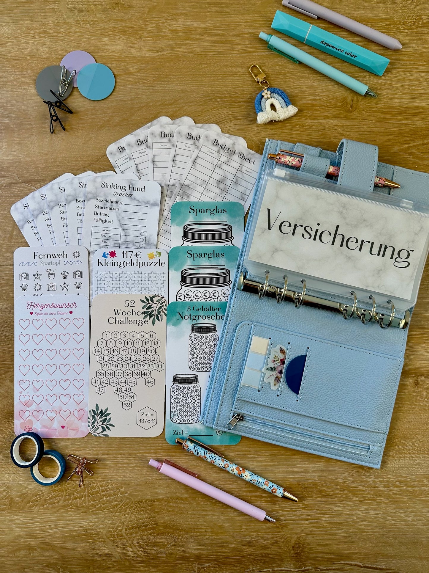 A6 Starterset De Luxe Budget Binder + Marmor Design