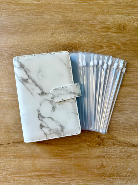 A6 Starterset Marmor Ringbuch