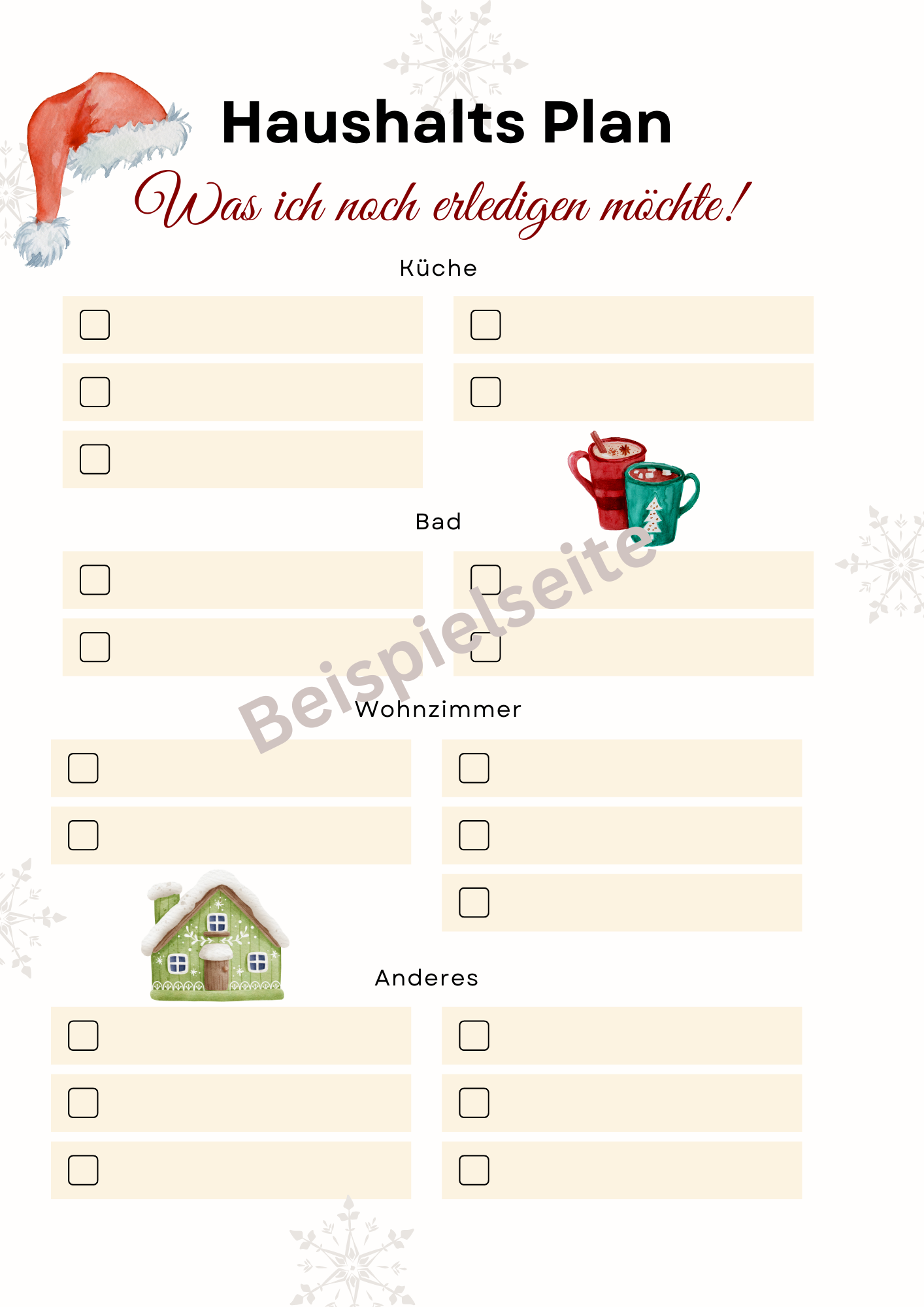Weihnachtsplaner 2025 A5 sechsfach Lochung