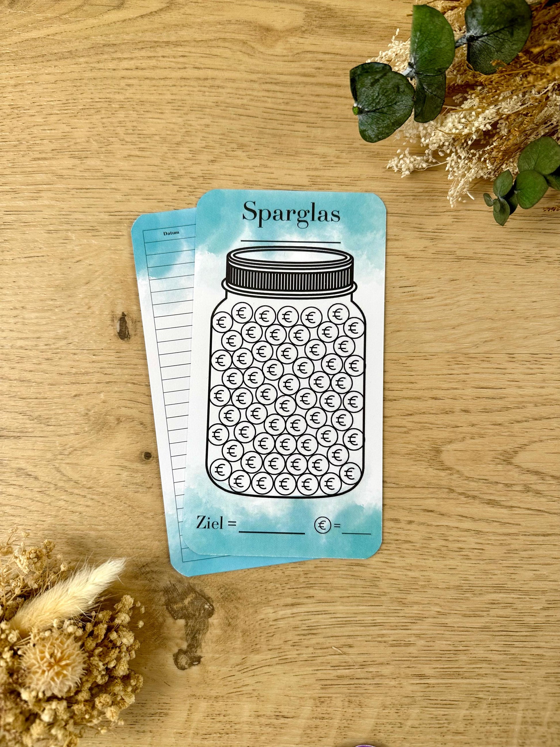 Spargläser A6 mit Sheets