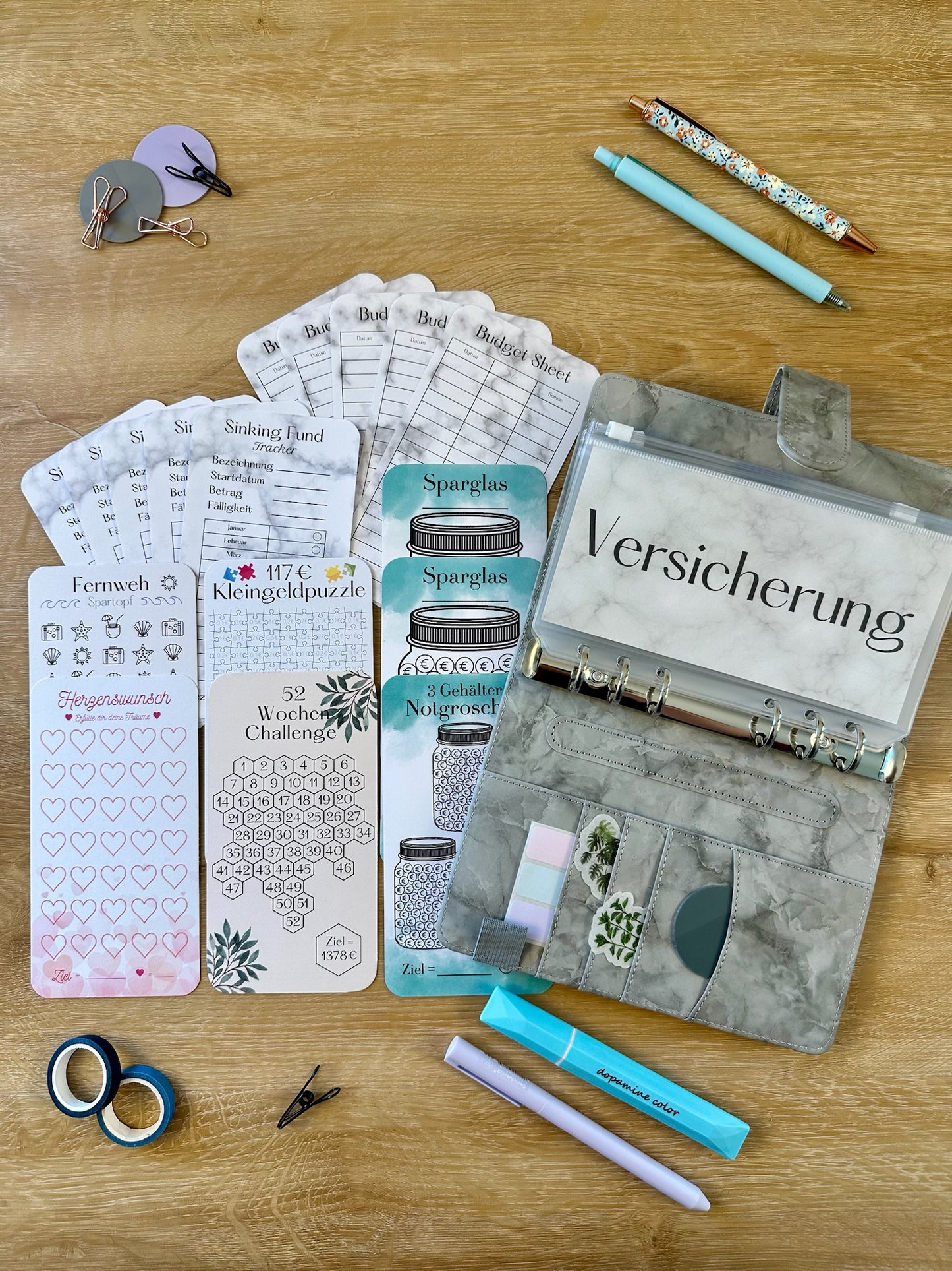A6 Starterset Marmor Ringbuch