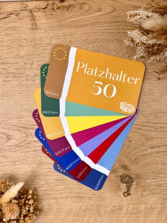 Platzhalter 50/ 100 /200 /500 /1.000 /5.000 /10.000 €