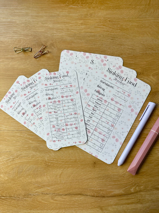 Sinking Funds Jährlich A5 / A6 Blume