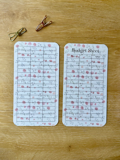 A6 Budget Sheets Blume