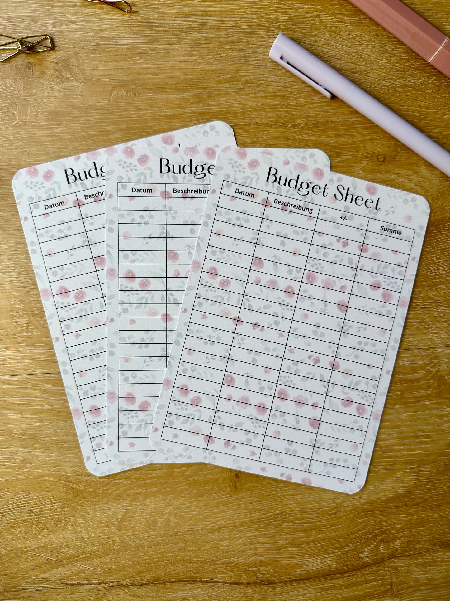 A5 Budget Sheets Blume