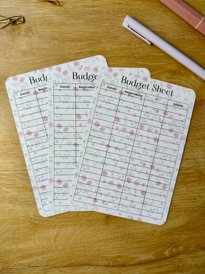 A5 Budget Sheets Blume