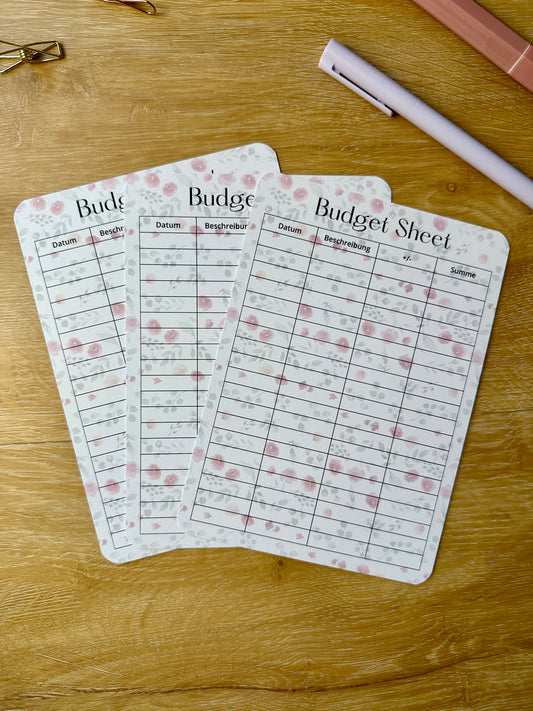 A5 Budget Sheets Blume