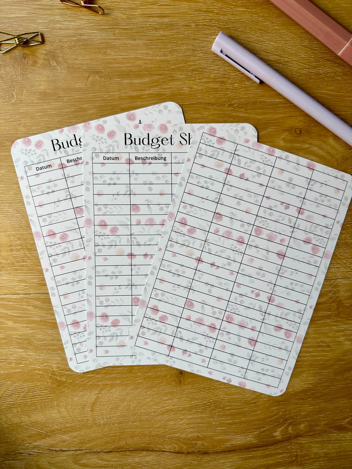 A5 Budget Sheets Blume