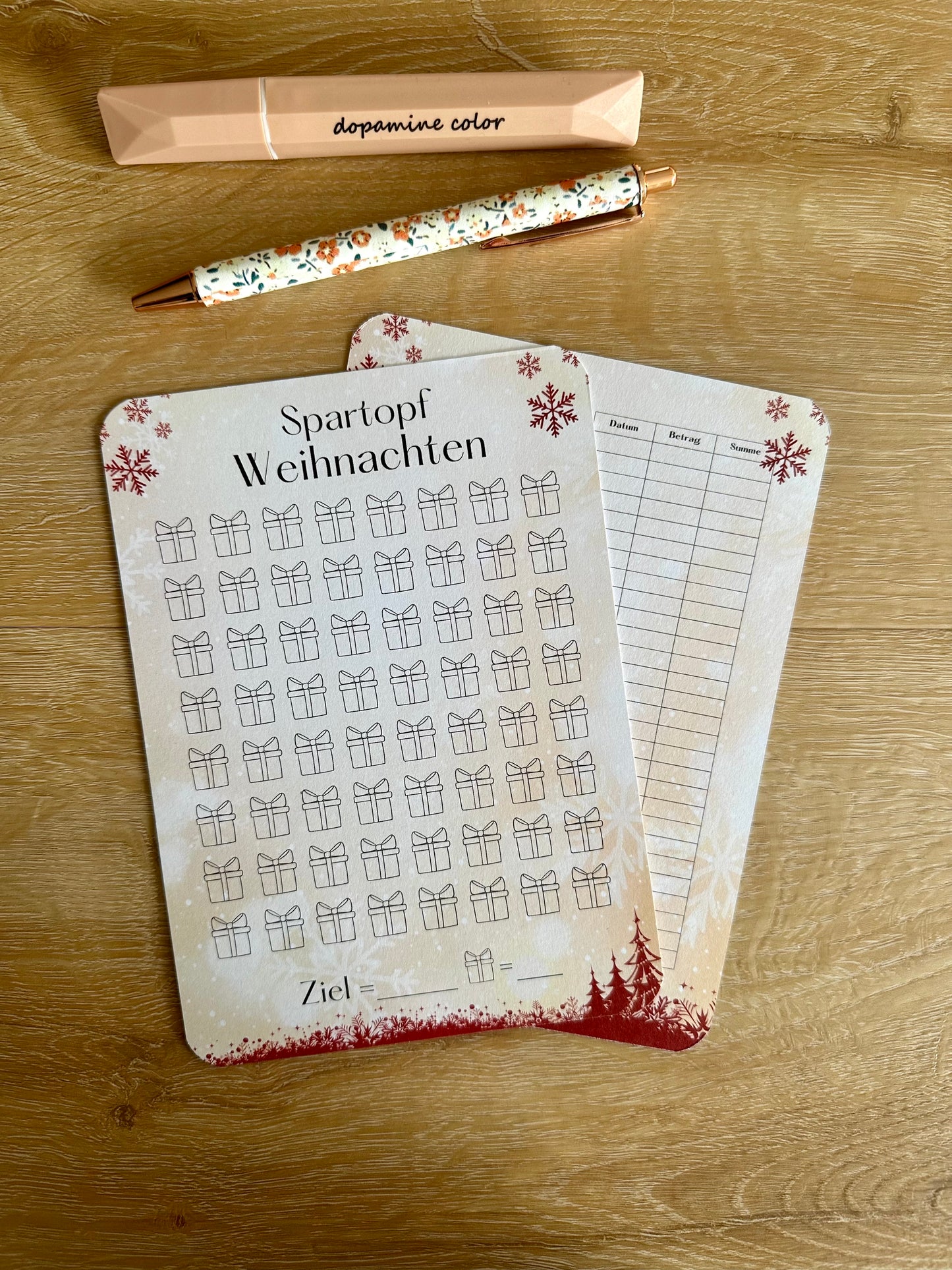 A5 Spartopf Weihnachten inkl. Budget Sheet