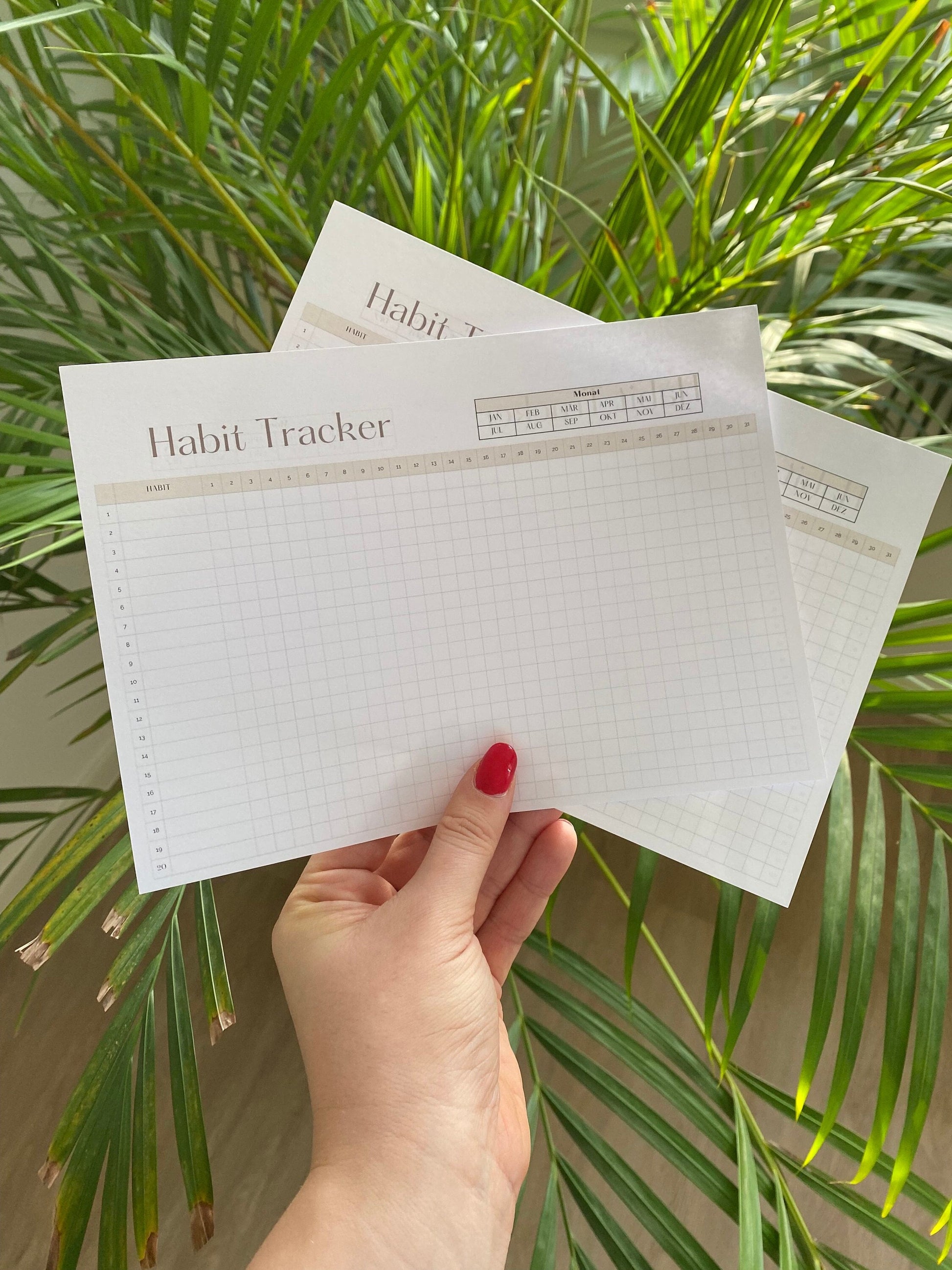 Habit Tracker - A5 - 31 Tage - doppelseitig bedruckt