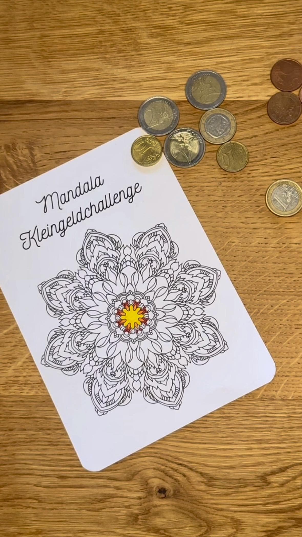 A5 Mandala Challenge, Sparchallenge Umschlagmethode