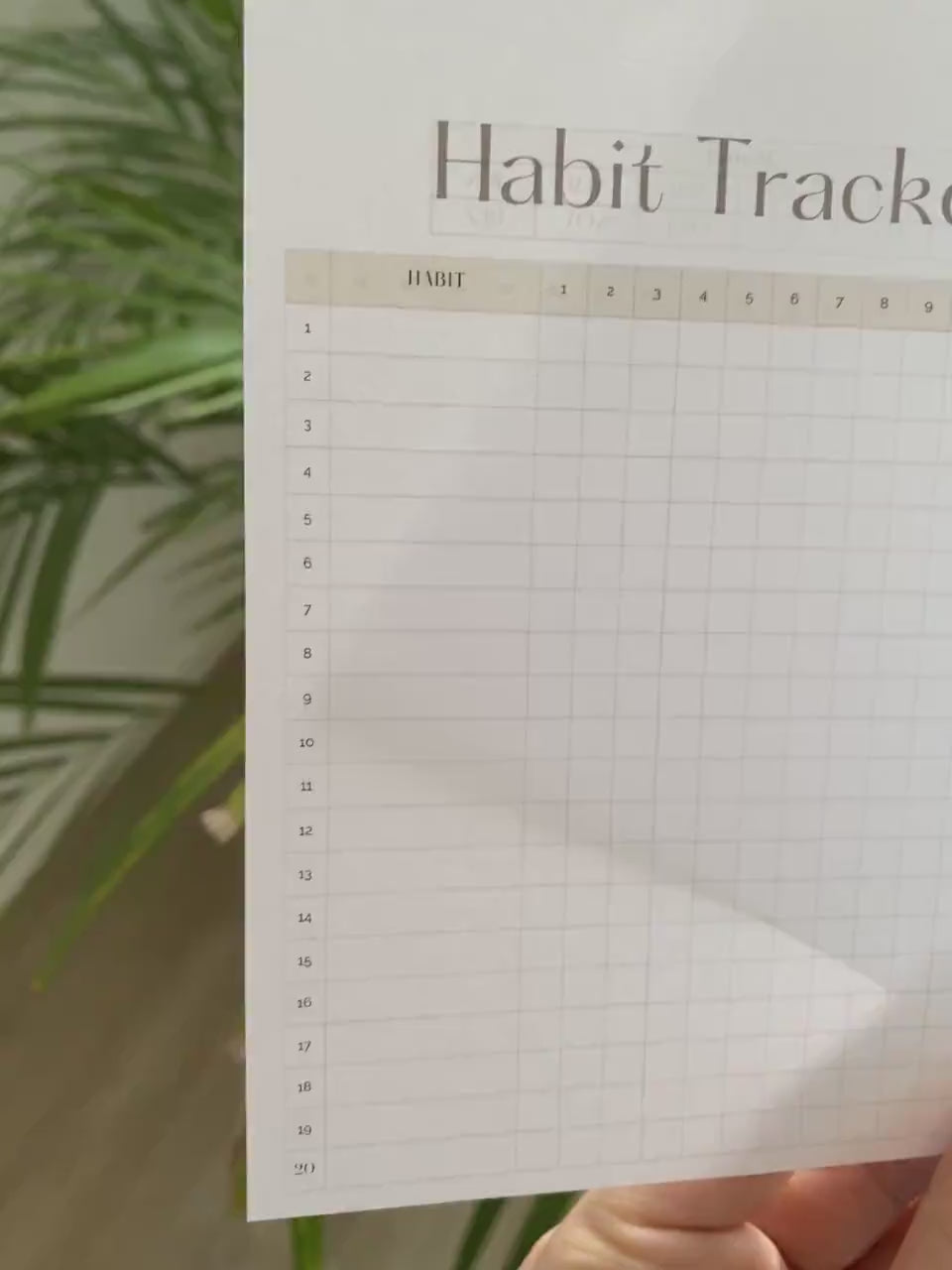 Habit Tracker - A5 - 31 Tage - doppelseitig bedruckt