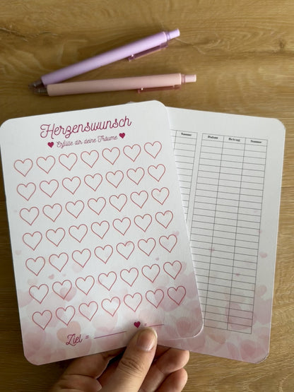 A5 Spartopf Herzenswunsch inkl. Budget Sheet