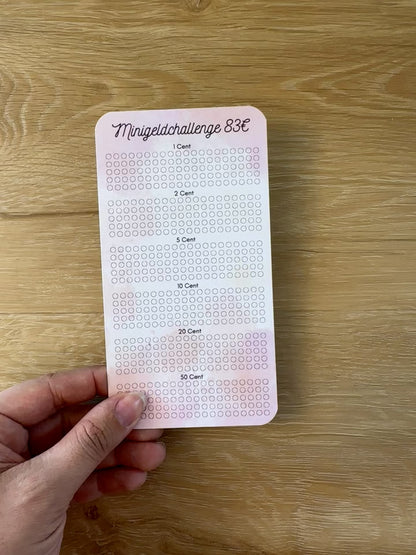 Mini Kleingeld Challenge 83 € (inkl. Budget Sheet)